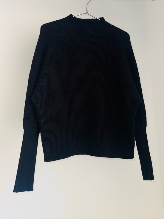 Cyrus Sweaters - Cyrus - Black Waffle Knit Mock Neck Sweater